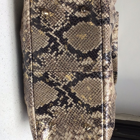 Elaine Turner Gold Python Leather Satchel - Picture 5 of 5